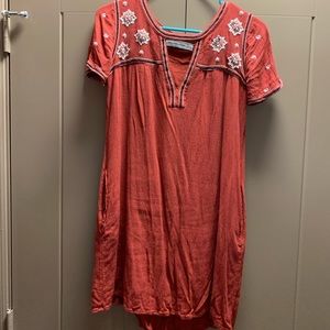 Abercrombie and Fitch orange embroidered dress